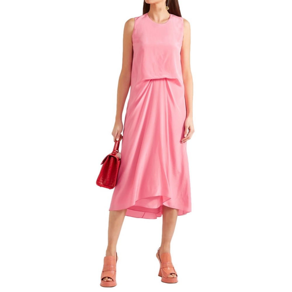 Beautiful silk crepe Sies Marjan pink dress. Size 6.